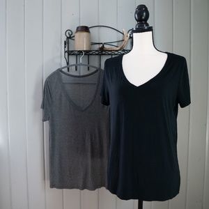 Pair of Merona Vneck T-shirts